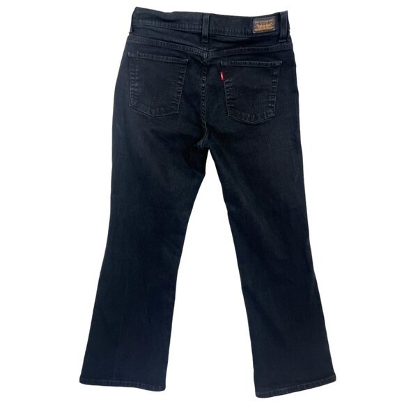 Levi’s 512 Perfectly Slimming Bootcut Jeans – Very dark wash, Women 12P - Picture 4 of 7